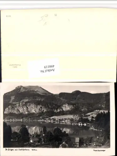 490119,St. Gilgen Totale m. Zwölferhorn Bergkulisse pub Gastberger