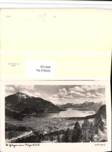 490120,St. Gilgen Totale vom Mozartblick Bergkulisse pub Gastberger