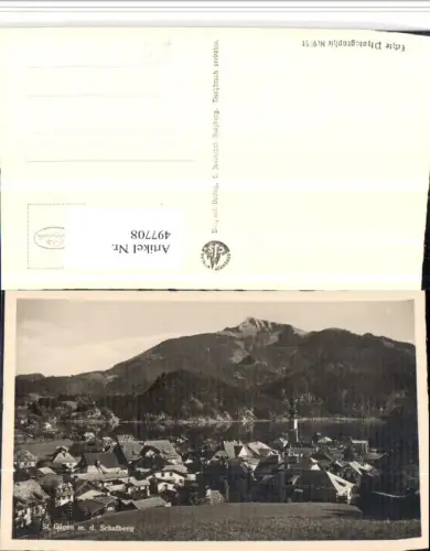 497708,St. Gilgen Totale m. Schafberg Bergkulisse
