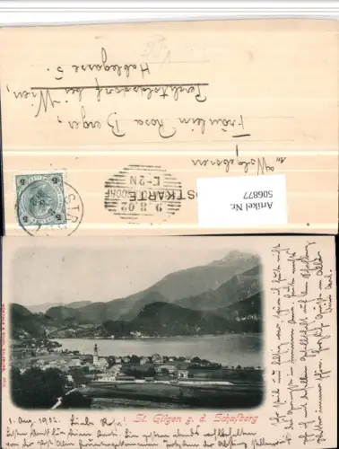 506877,St. Gilgen Totale geg. Schafberg Bergkulisse pub Würthle e Sohn