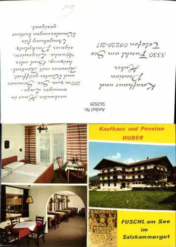 563929,Mehrbild Ak Fuschl a. See Kaufhaus u. Pension Huber Zimmer