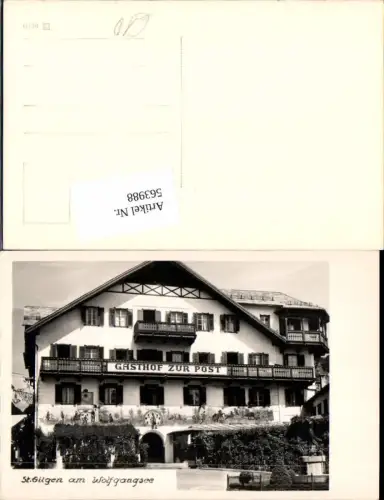 563988,tolle AK St. Gilgen am Abersee Gasthaus zur Post Wolfgangsee