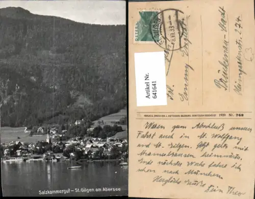 641641,Salzkammergut St Gilgen a. Abersee Sankt Gilgen Wolfgangsee