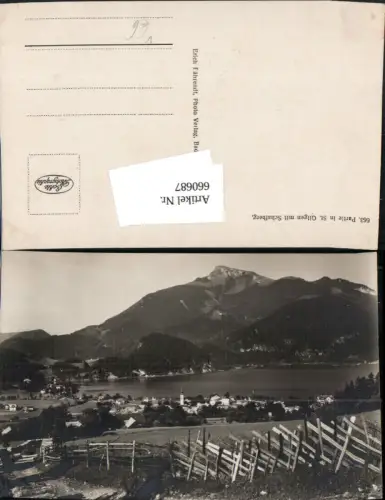 660687,Foto Ak Partie in Sankt Gilgen mit Schafberg pub Erich Bährendt