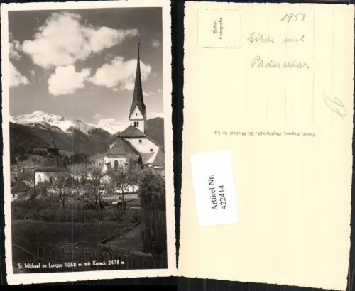 422414,St. Michael im Lungau Kirche m. Kareck Bergkulisse
