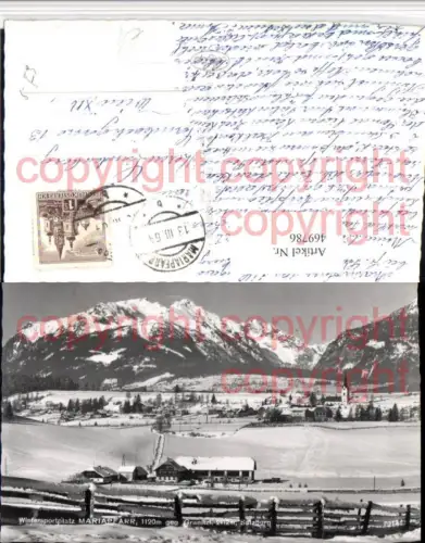 469786,Mariapfarr Totale geg. Granitzl Bergkulisse Winterbild
