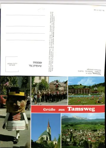 480066,Tamsweg Totale Samson-Umzug Kirche Mehrbildkarte