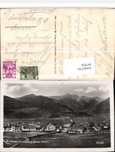 497958,St. Michael im Lungau Totale geg. Kareck Bergkulisse