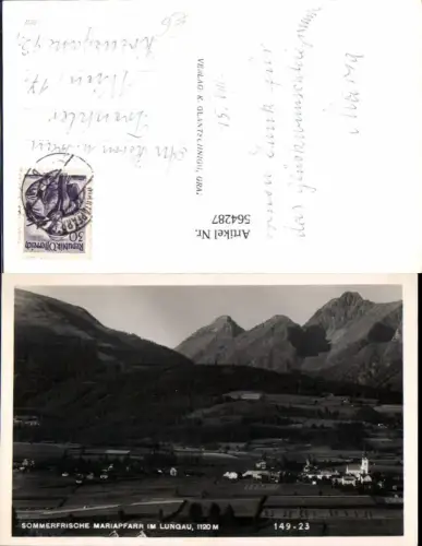 564287,Foto Ak Mariapfarr im Lungau Totale