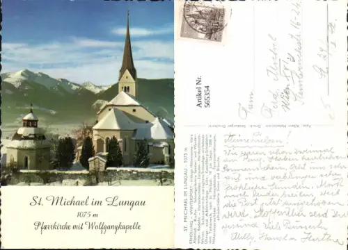 565354,Sankt Michael im Lungau Pfarrkirche m. Wolfgangkapelle Winteransicht