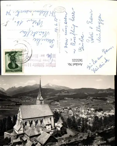 565555,Foto Ak St Leonhardikirche Tamsweg Totale