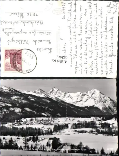 652415,Foto Ak Mariapfarr geg. Gurpitschek u. Karnereck Winteransicht