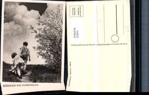 322075,Foto Porst Nürnberg Kleinbildkamera Blende 5,6 Brüderlein u. Schwesterlein Puppe