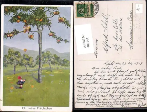 400144,Künstler Ak Adolf Hoffmann Ein nettes Früchtchen Bub a. Baum Scherz Humor