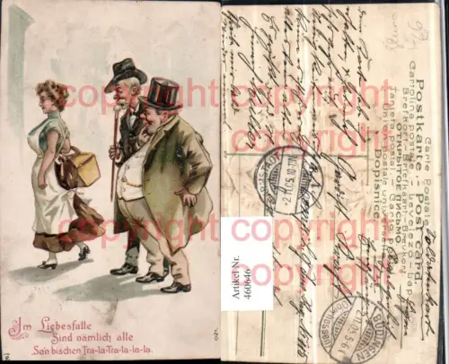 460646,Präge Künstler Litho Frau Männer Spruch Humor