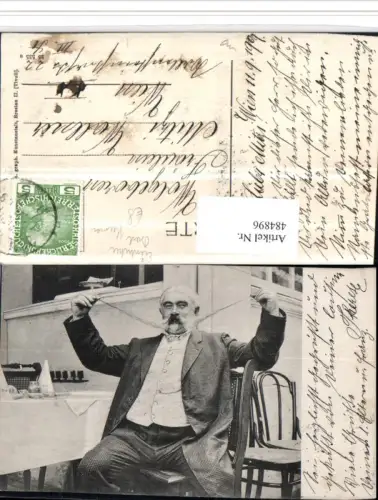 484896,Scherz Humor Exzentriker Mann m. Langem Bart