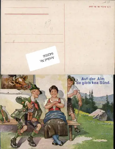 642056,Scherz Humor Kuh Tracht Auf der Alm gibt’s ka Sünd