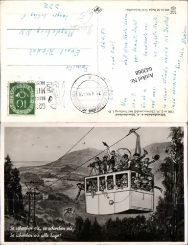 642068,Scherz Humor Fotograf Gondel Seilbahn Freiburg Breisgau Schauinsland