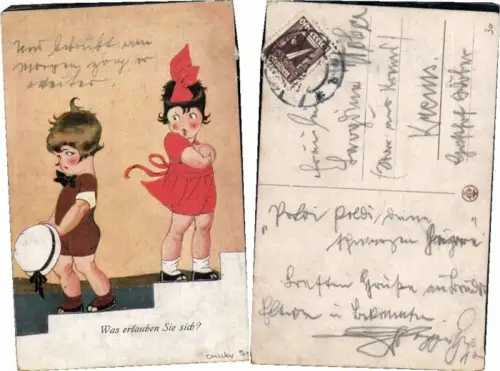 68183,Juxkarte Kinder Mädchen was erlauben sie sich
