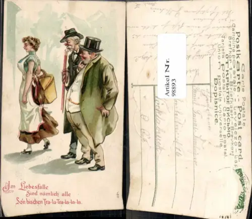 98893,Präge AK Scherzkarte Juxkarte Liebesfalle