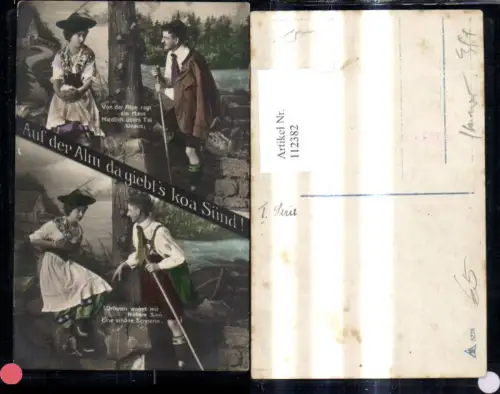 112382,Scherz Humor Frau Mann Tracht Spruch Auf d. Alm da gibst koa Sünd