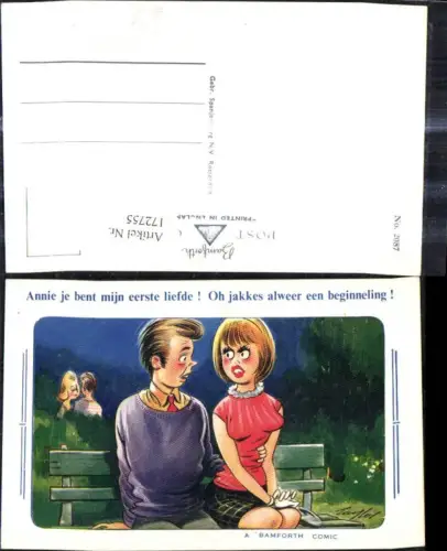 172755,Künstler Ak Taylor Scherz Humor Paar a. Bank A Bamforth Comic Spruch Text