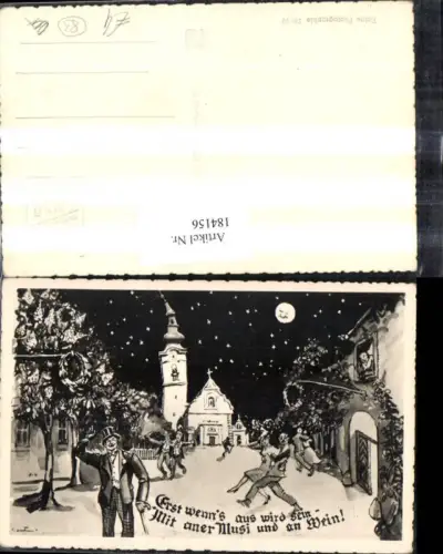 184156,Scherz Humor Betrunkene Leute a. Heimweg Lachender Mond