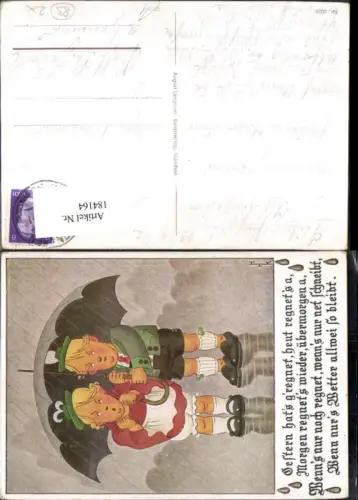 184164,Scherz Humor Paar unter Regenschirm Regen Spruch