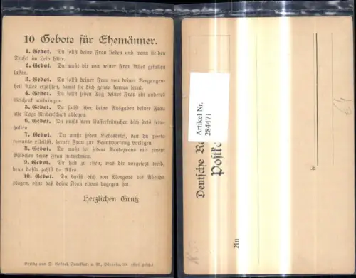 284471,10 Gebote für Ehemänner Scherz Humor Text