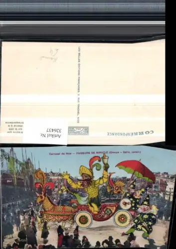 326437,Künstler AK Karneval de Nice Nizza Faiseurs de Miracle Groupe Gallo Clown