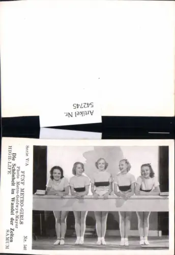 542745,Movie Star Fünf Metro Girls Samum High Life Card 540