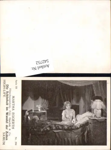 542752,Movie Star Martha Eggerth Samum High Life Card 294