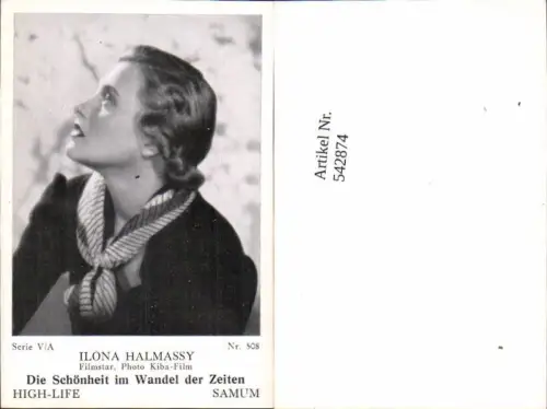 542874,Movie Star Ilona Halmassy Samum High Life Card 508