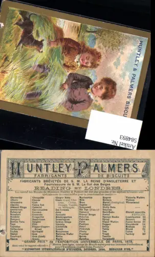 584893,Huntley e Palmers Biscuits Reklame Bild Victorian Advertising Trade Card