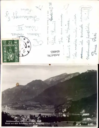 604865,Foto Ak Strobl m. d. Schafberg u. St Wolfgang i. Salzkammergut pub F. E. Brandt 5167