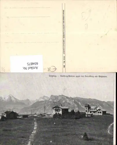 604875,Salzburg Gaisberg-Plateau geg. Untersberg u. Watzmann