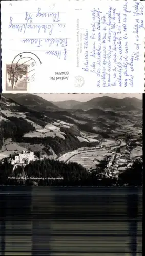 604894,Foto Ak Werfen u. Burg Salzachtal geg. Hochgrundeck