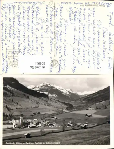 604914,Foto Ak Saalbach-Hinterglemm g. Zwölfer Penhab u. Schusterkogel
