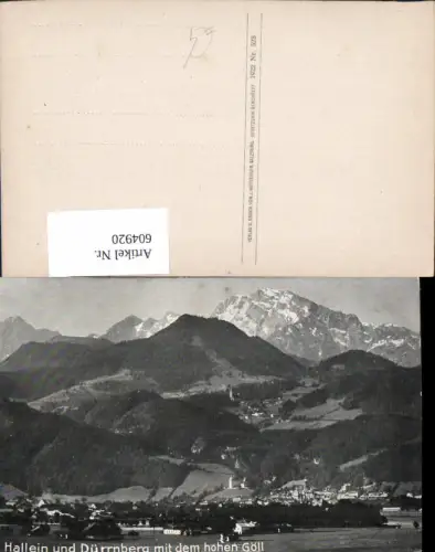 604920,Hallein u. Dürrnberg m. d. Hohen Göll