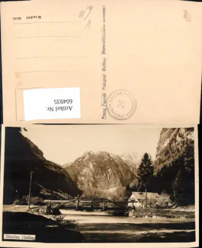 604935,Foto Ak Bluntau Golling Brücke pub Franz Feurich