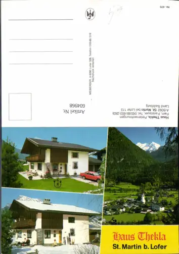 604968,Mehrbild Ak St Martin b. Lofer Haus Thekla