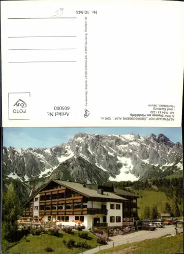 605000,Dienten a. Hochkönig Alpengasthof Übergossene Alm