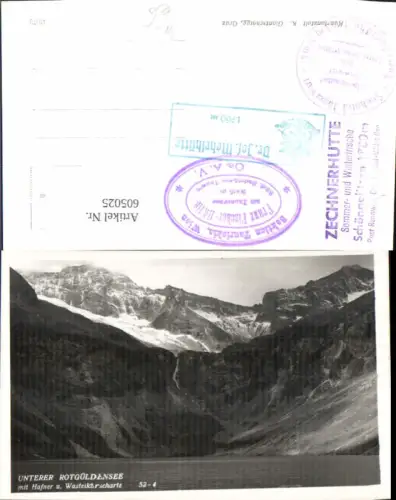 605025,Foto Ak Unterer Rotgüldensee m. Hafner u. Wastlkarscharte Hintermuhr