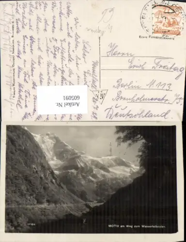 605091,Foto Ak Motiv a. Weg z. Wasserfallboden Kaprun