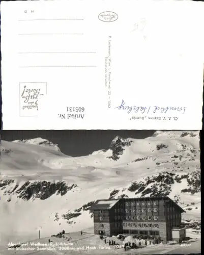 605131,Foto Ak Uttendorf Alpenhotel Weißsee Rudolfshütte m. Stubacher Sonnblick u. Hoch-Fürleg