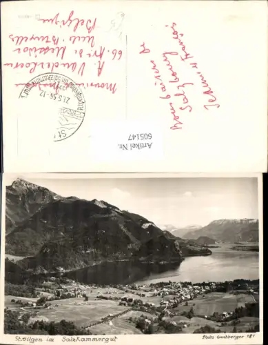 605147,Foto Ak St Gilgen Salzkammergut pub Gastberger 181