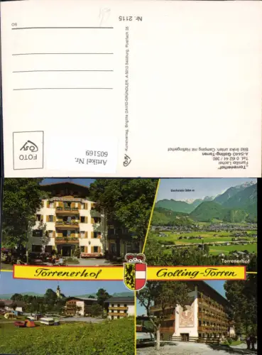 605169,Mehrbild Ak Golling Torren Torrenerhof Camping Zelt
