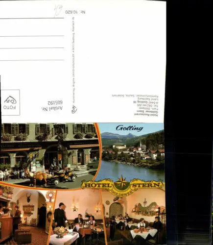 605192,Mehrbild Ak Golling Hotel Restaurant Goldener Stern Kutsche
