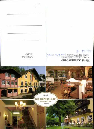 605197,Mehrbild Ak Golling Hotel Goldener Ochs