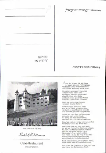 605239,Bad Hofgastein Schloss Weitmoser Text